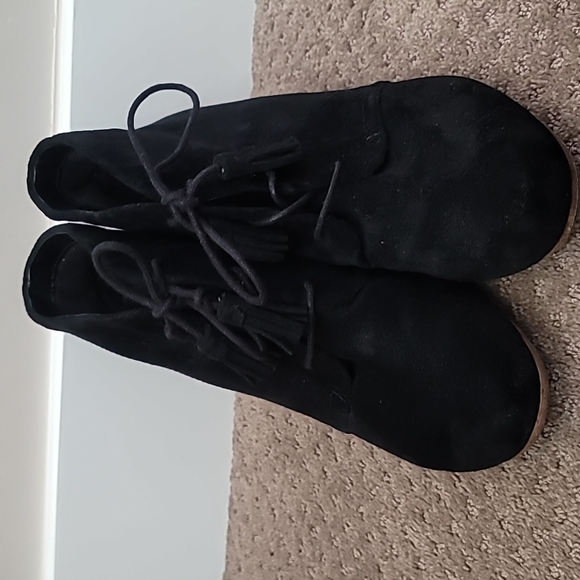 Black Dr. Scholls lace-up bootie size 9 - Picture 2 of 4